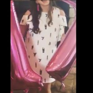 Lily Rain Cold Shoulder Cactus Dress